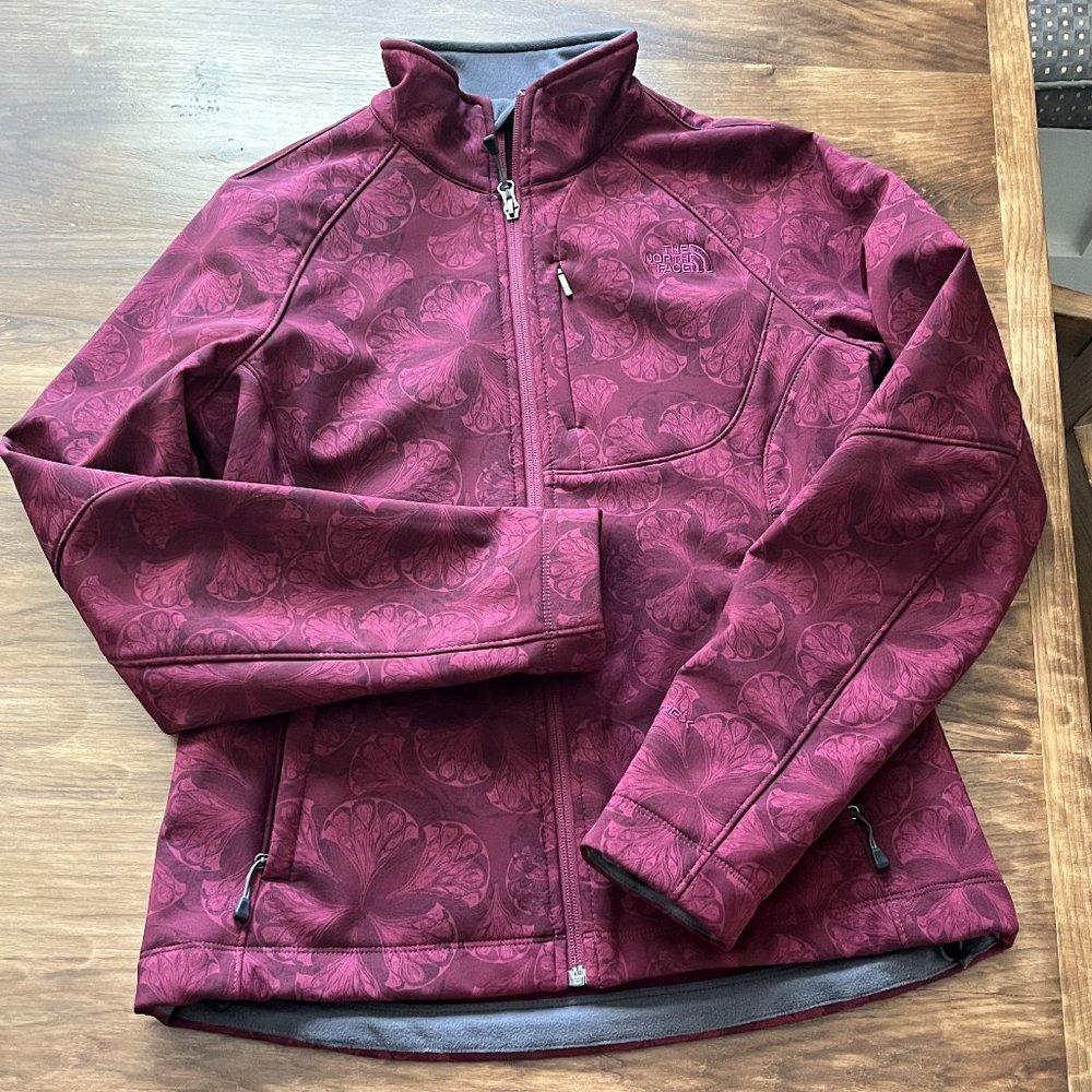 The North Face Womens Burgundy Apex Soft Shell Ski Jacket Coat Size M
